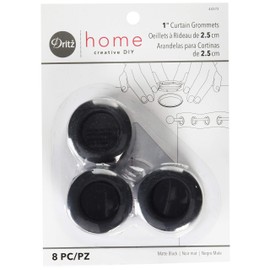 Dritz 1", Black Curtain Grommets, 1, 8 Count