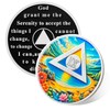 Sober Lake 7 Year Sobriety Coin, Affirmation AA Chips, Addiction