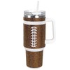 Cupcupmore 40oz America Football Bling Rhinestone Stainless Steel Tumbler Glitter