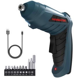 HANMATEK Cordless Electric Screwdriver, Small Electric Drill, 3.6V, 1500mAh, Forward and Reverse Switching, with Lighting Function, 10-Piece Bit Set, DIY, Furniture Assembly, Tool Set for Beginners