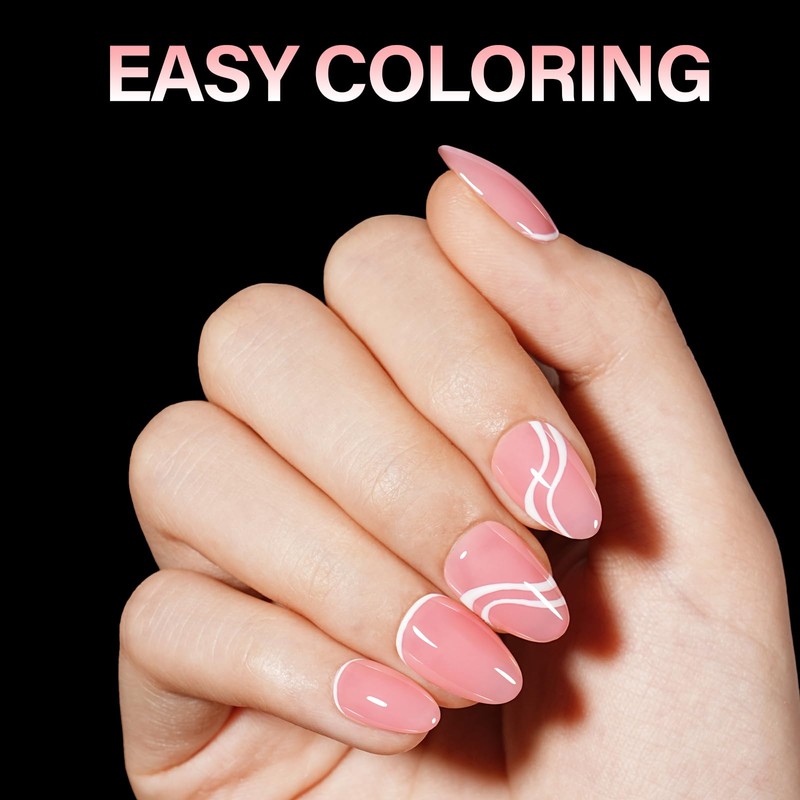AILLSA Short Almond Nails 504PCS Half Matte Fake Nails Tips