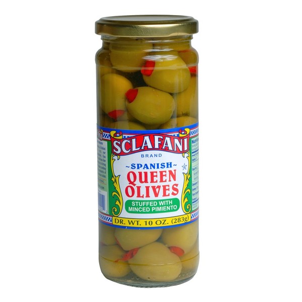 Spanish Pimiento Stuffed Queen Olives Twelve (12) 10 ounce jars