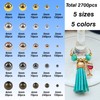 TOAOB 2700pcs Spacer Beads Metal Beads 2 to 6 mm