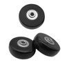 Luggage Replacement Wheels - 50 x 18mm, 8pcs Black Rubber