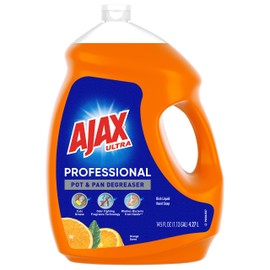 Ajax Ultra Professional Pot & Pan Degreaser Dish Liquid, Orange Scent - 145 Fluid Ounce (pack of 4)