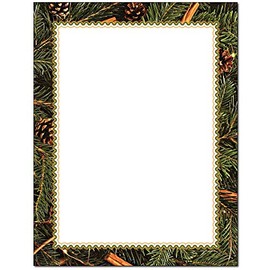 Pine Border Letterhead Laser & Inkjet Printer Paper (100 Pack)