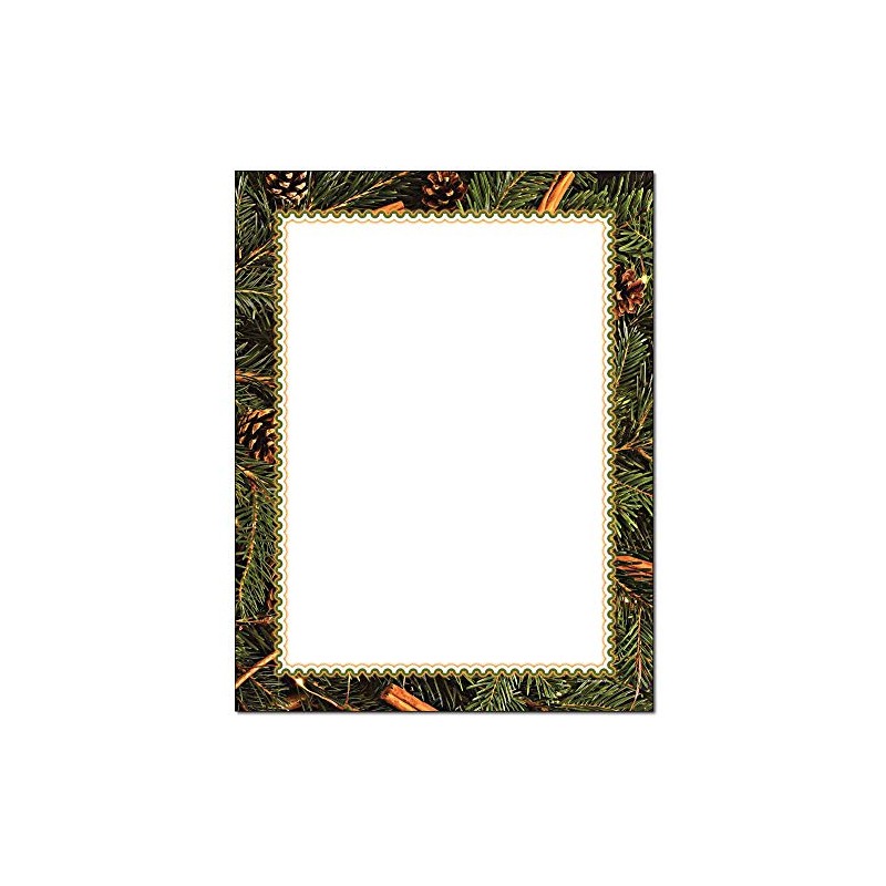 Pine Border Letterhead Laser & Inkjet Printer Paper (100 Pack)