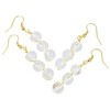 Nupuyai Stone Drop Earrings for Women, Wire Wrapped Triple Ball