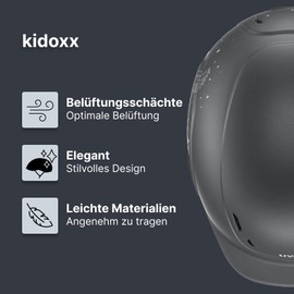 uvex kidoxx - Lightweight Children's Riding Helmet - Individual Size Adjustment - Optimal Ventilation - Happyhorse Anthracite Mat 3XS - XS
