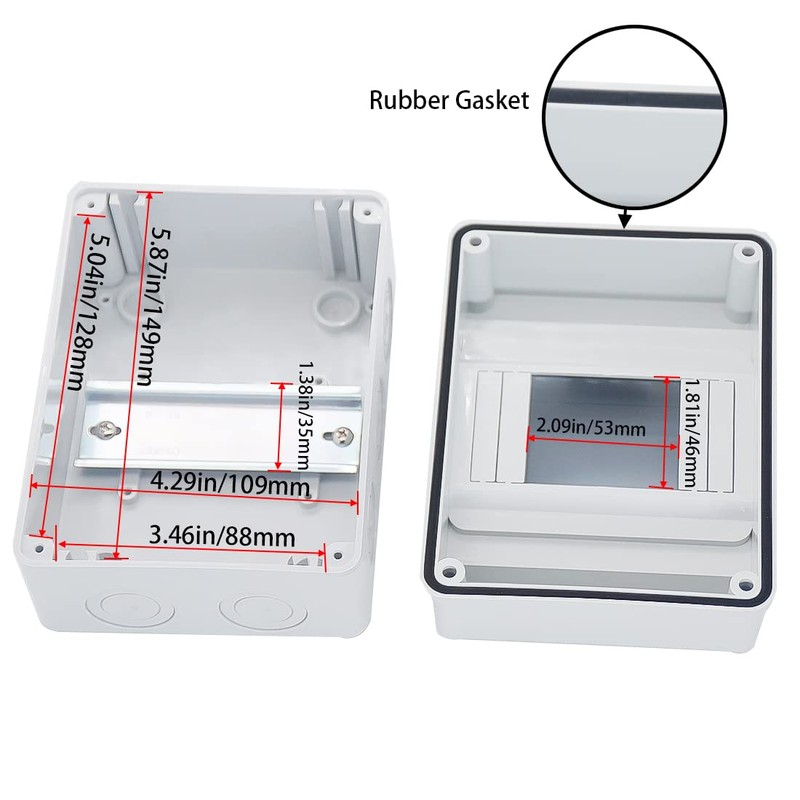 Otdorpatio breaker box Distribution Protection Box, IP65 Clear Cover Electrical