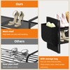 Shoe Rack with Side Pocket, Expandable 2-Tier Mesh Shoe Organizer