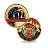 Wildland Firefighter Challenge Coin Thin Red Line Brotherhood Fire Rescue