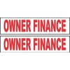 2-6x24 Owner Financing Real Estate Rider Sign Red