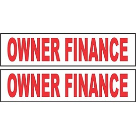 2-6x24 Owner Financing Real Estate Rider Sign Red