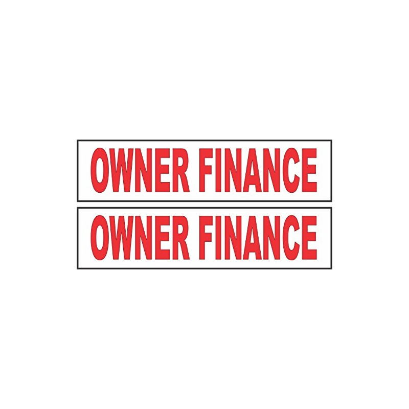 2-6x24 Owner Financing Real Estate Rider Sign Red