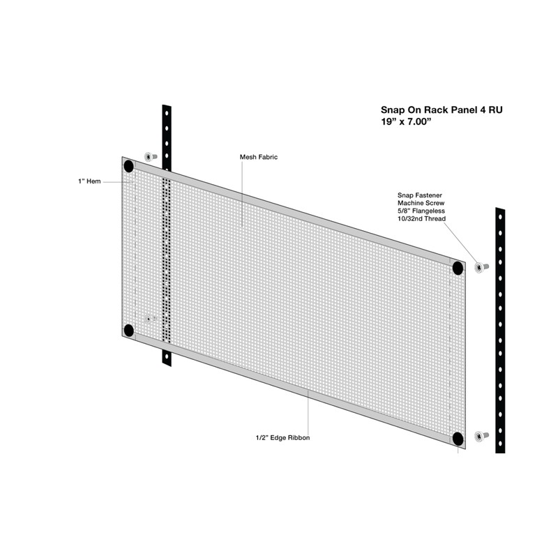 4U Ventilation Snap-On Rack Panel Blank Rack Mount Panel Spacer