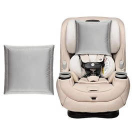 PROMEED Silk Baby Car Seat Headrest Cover - 100% Natural Mulberry Silk Carseat Head Cover for Baby Hair Protection, Ultra-Soft and Breathable (Light Grey)