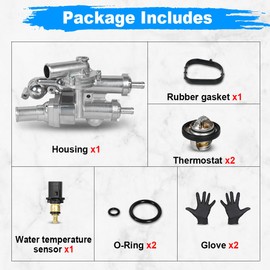 WMPHE Upgraded Aluminium Engine Coolant Thermostat Housing Compatible with Chrysler 200 Sebring Dodge Avenger Caliber Journey Jeep Compass Patriot 2.4L 2007-2020, Replacement for 68003582AB 902-319