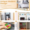 Play Kitchen for Kids, Wooden Kids Play Kitchen Playset with