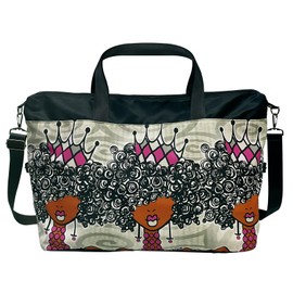 Shades of Color Gym Bag for African American Women, Duffle Bag for Sports Travel, Shoulder Strap