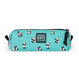 Legami - My Pencil Case, Zipper, Recycled Plastic, Durable, Spacious, Practical, School Pencil Case, Office Case, 22 x 6 cm, lightblue, PANDA