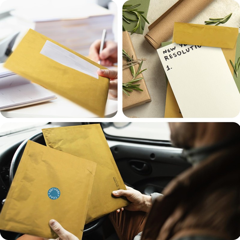 Netuno Pack of 10 Air Padded Envelopes Brown D/14 200