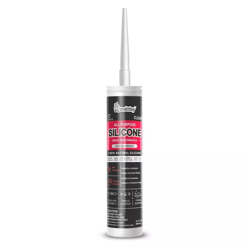 Smartbuy All Purpose 100% Clear Silicone Sealant Adhesive For Glass