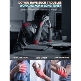 NODOCA Arm Rest for Desk, Ergonomics Wrist Rest, Desk Extender, Soft Sponge Built-in, Comfortable Arm Support for Desk, Wrapped in Eco-Friendly Leather, Foldable Elbow Rest for Desk(1, Black, 26.5'')