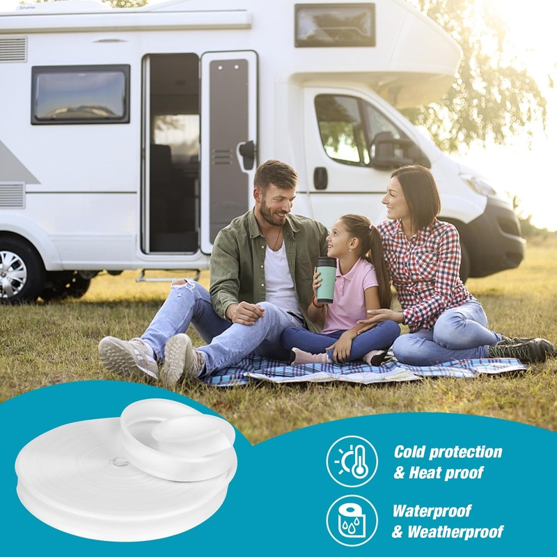 White Vinyl 7/8" Insert Molding Trim Screw Cover | Rv