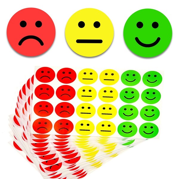 1440 Stück Smiley Aufkleber, Smiley Sticker, Sticker Smiley, Aufkleber Smiley