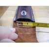 Leather Brown 5" knife sheath.Buffalo nickel snap - fits Buck