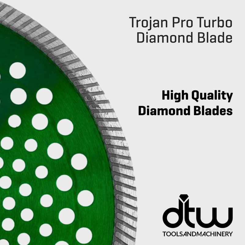 125mm Trojan Pro Turbo Diamond Blade - Fast Cutting Hard