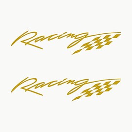 Autodomy Sport Tuning JDM OEM Rally Sticker Car Pack of 2 Racing Sticker Motorcycle Resistant to Rain and Sun Racing Sticker (Gold)