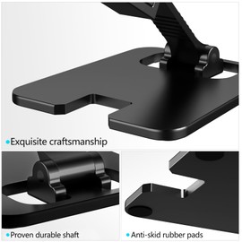 Mobiele Telefoon Stand, Fully Opvouwable Hoek Hoogte Adjustable Mobiele Telefoon Houder Cradle Dock Aluminium Bureau Compatible with 16 15 14 13 12 11, All e Telefoons