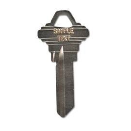 KEYSALACARTE “Text RM” Funny Engraved Uncut Key – SC1 Key Blank – Compatible with Standard SC1 Locks