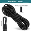 TAIXING 10M Elastic Cord, 8 mm Elastic Bungee Cord, Black