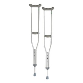 Hugo Mobility Adjustable Adult Crutches For Walking, Walking Crutches, Comfortable Lightweight Crutches with Underarm Pad and Hand Grip, For Users 52 to 60 Inches