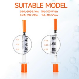 50 Pack 1mL 30G 8mm Laboratory Syringes for Liquid Dispensing