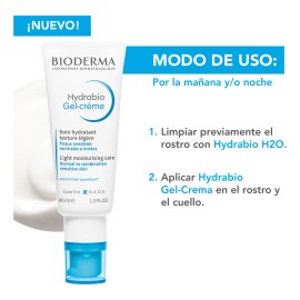 Bioderma Hydrabio Gel Crema Hidratante, 40 Ml Tipo de piel Deshidratada
