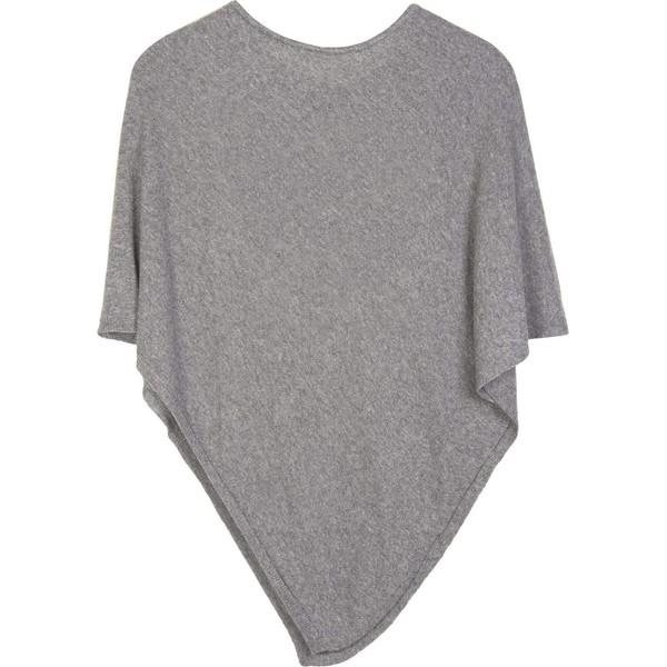 styleBREAKER Soft fine Knit Poncho in Plain, Round-Neck, Ladies 08010042,