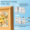 4 Pairs Interlocking Flush Mount, Bracket Picture Hanging Hooks,Buckle Furniture