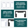 20Pcs Glass Shower Door Hinge Gasket Replacement, Grid Rubber Glass