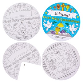 Baker Ross FN007 First Holy Communion Colour In Wheel Kits - Pack of 5, Christian Craft Kits for Kids