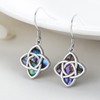 Twoowl Abalone Celtic Witch Knot Earrings 925 Sterling Silver Celtic