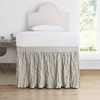 Crinkle Bed Skirt Twin XL (3 Panel Set) - Silver