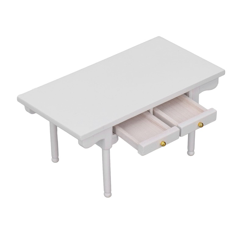 1: 12 Dollhouse Desk Wooden Modern Miniature Table Mini Writing