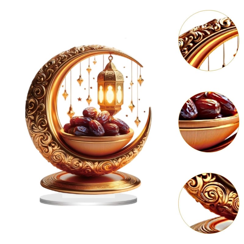 Perfeclan Eid Mubarak Night Light Ramadan Rustic Night Light Table