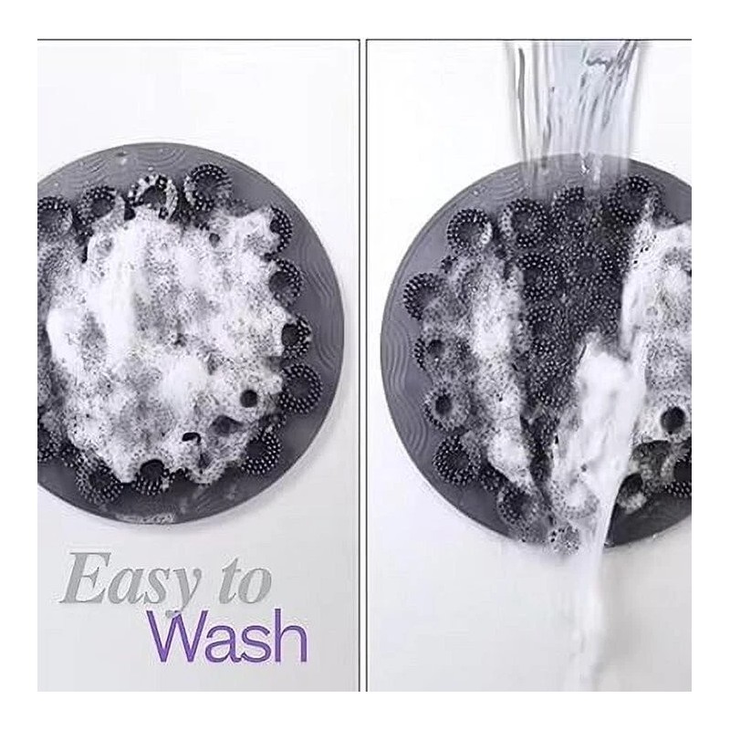 Nazarian Wall Mounted Shower Scrubber Back Foot Brush Hands Free