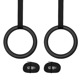 LCyindu Fitness Gymnastics Rings,Gymnastic Rings with Adjustable Straps 1100lbs with Workout Handles for Core Workout and Bodyweight Training