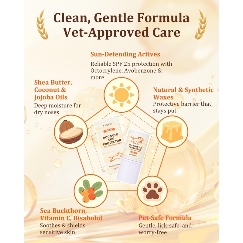 GJYC PET Dog Nose Protector Balm – Moisturizing Sun Protection